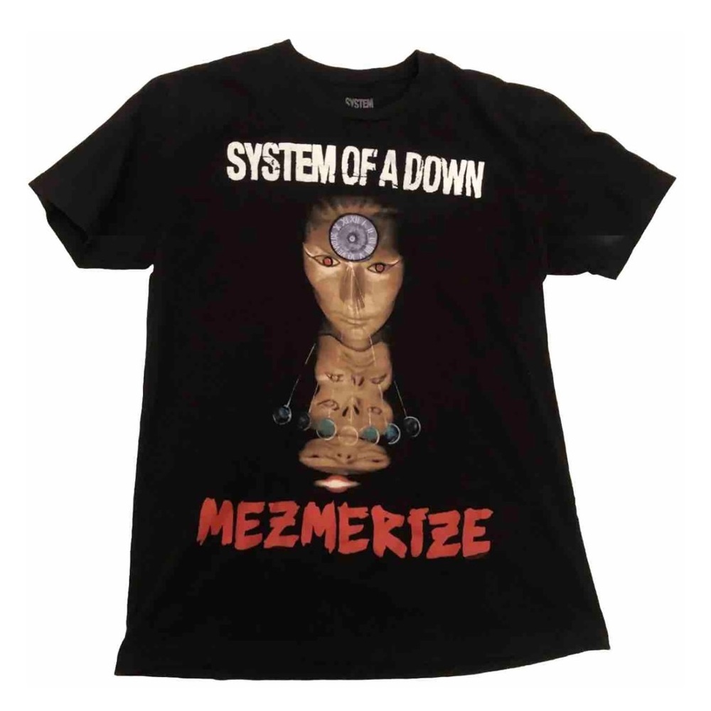 System Of A Down Men’s Black Cotton Mezmerize Rock Album T-Shirt Size XL